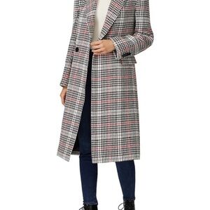 Derek Lam Black and White Houndstooth Trench Coat